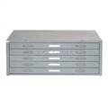 Global Industrial 41W Flat File Cabinet, 5 Drawer, Gray 506825GY